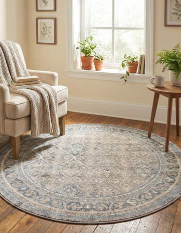 4' x 4' Viola Round Rug