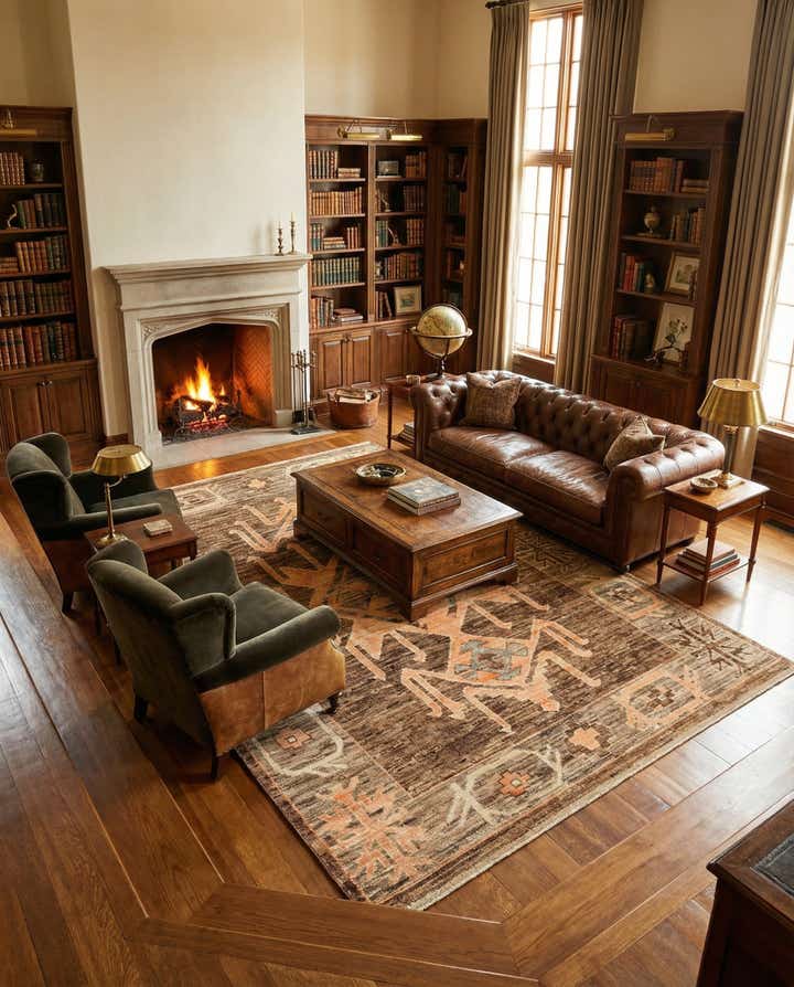 10' x 13' 9 Hand Knotted Oushak Wool Rug
