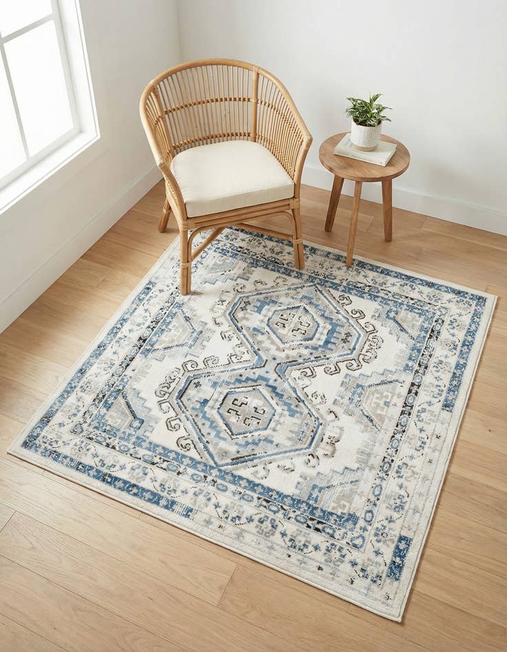 Detail image of 4' x 4' Charlotte Square Rug