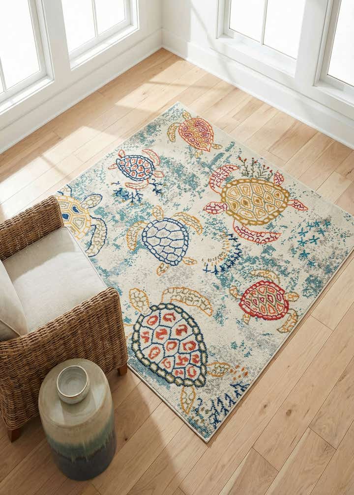 5' 3 x 5' 3 Washable Amalfi Square Rug