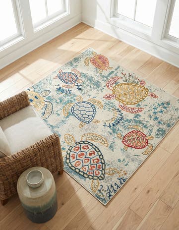 5' 3 x 5' 3 Washable Amalfi Square Rug