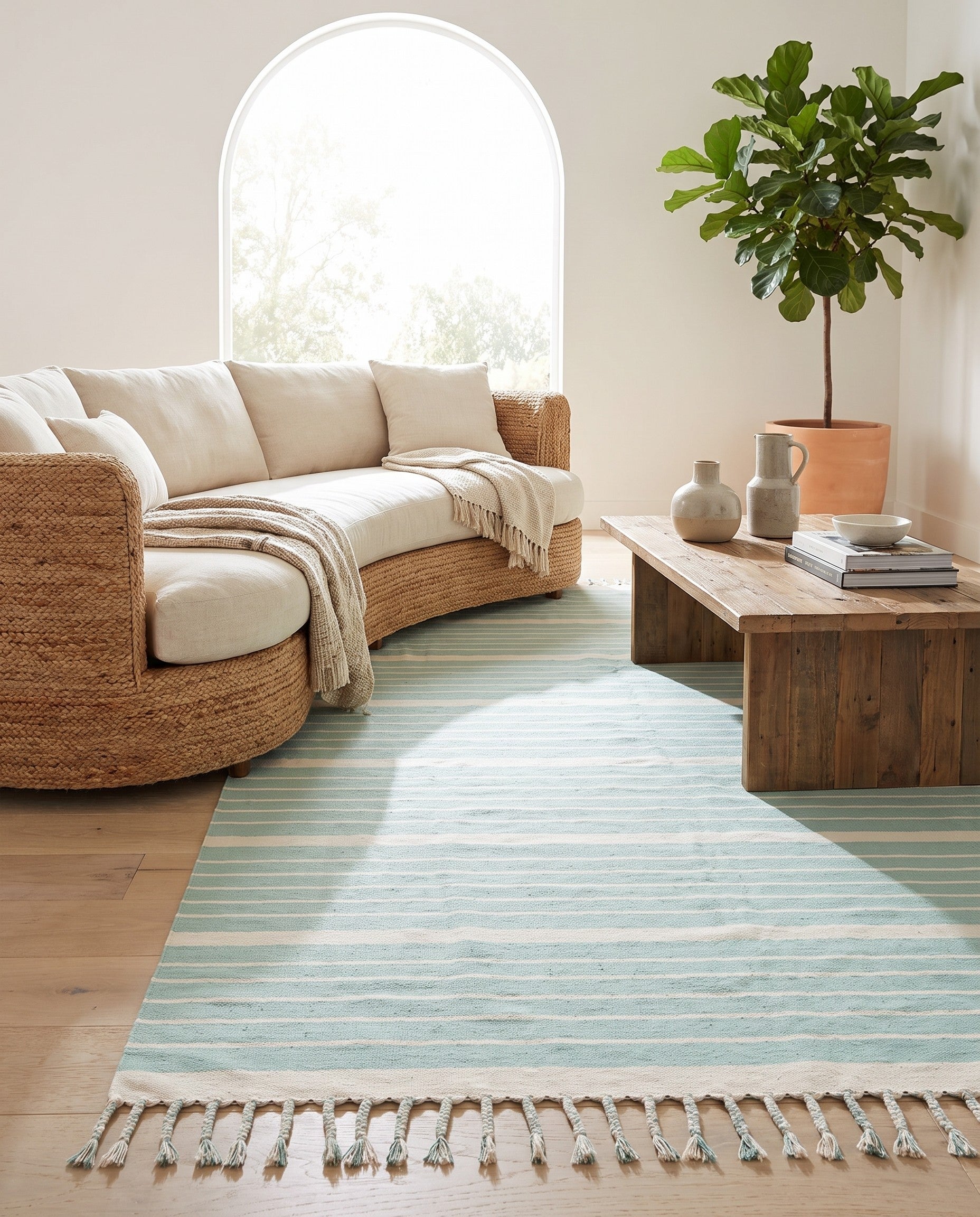 9' x 12' Hand Woven Chindi Cotton Rug
