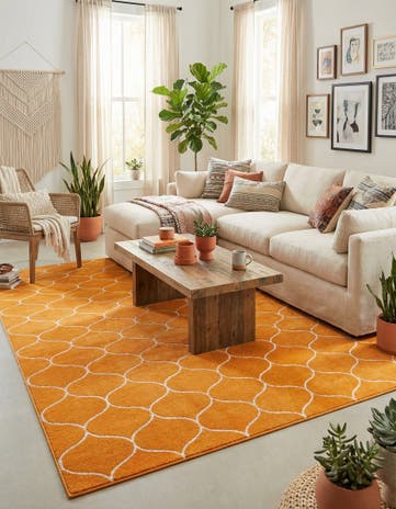10' x 14' Lattice Frieze Rug