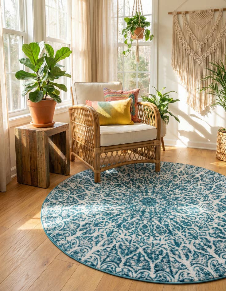 Detail image of 5' 3 x 5' 3 Monte Carlo Round Rug