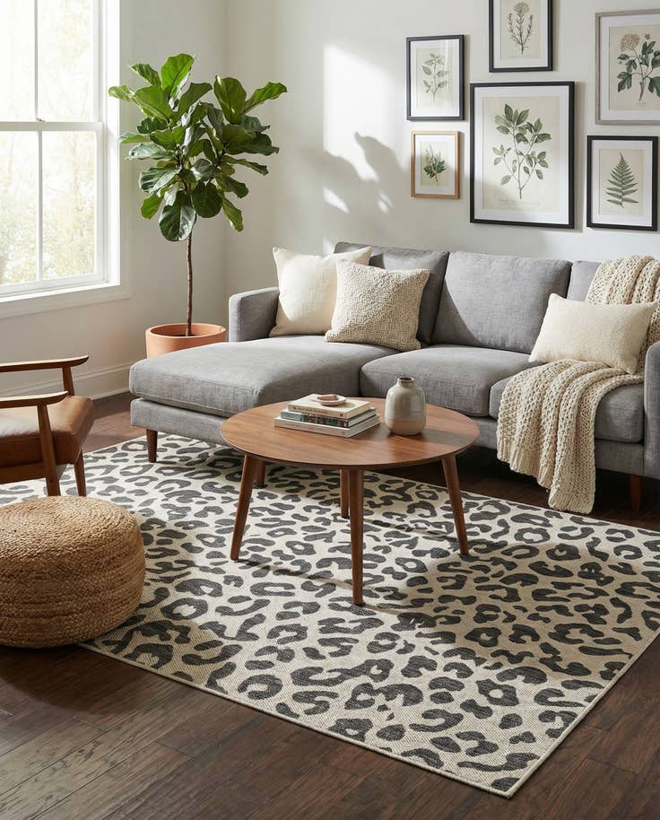 Detail image of 5' 3 x 8' Easy-Clean Safari Indoor / Outdoor Rug