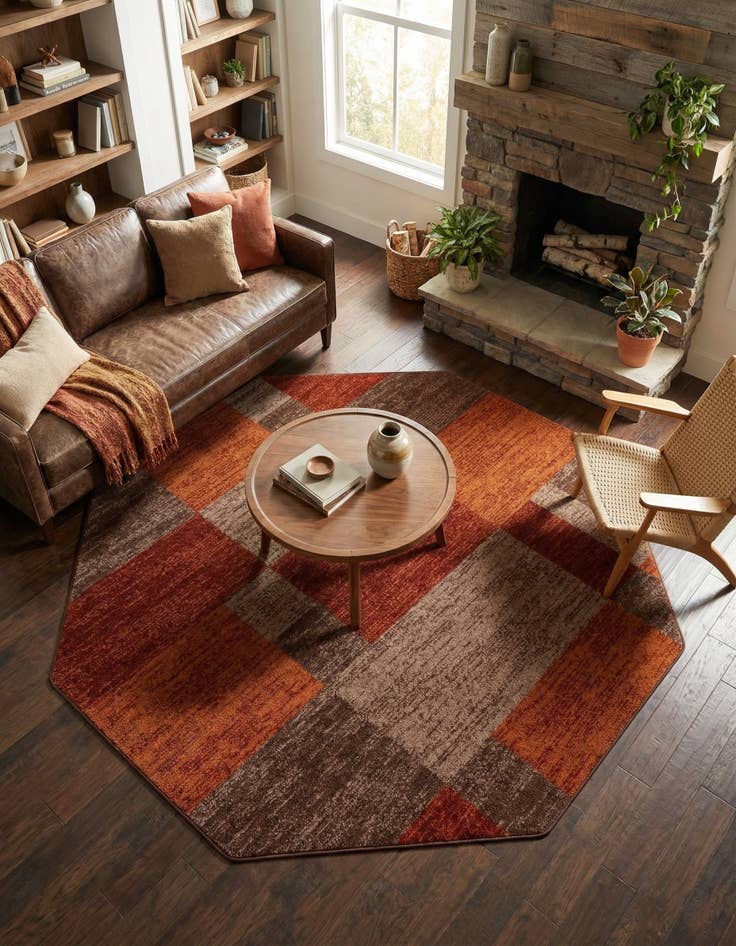 Detail image of 7' 10 x 7' 10 Equinox Octagon Rug