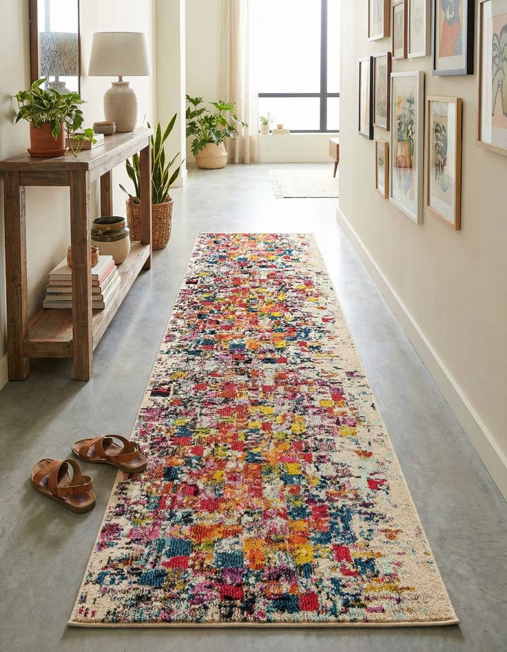 Detail image of 2' 7 x 10'  Washable Casablanca Runner Rug