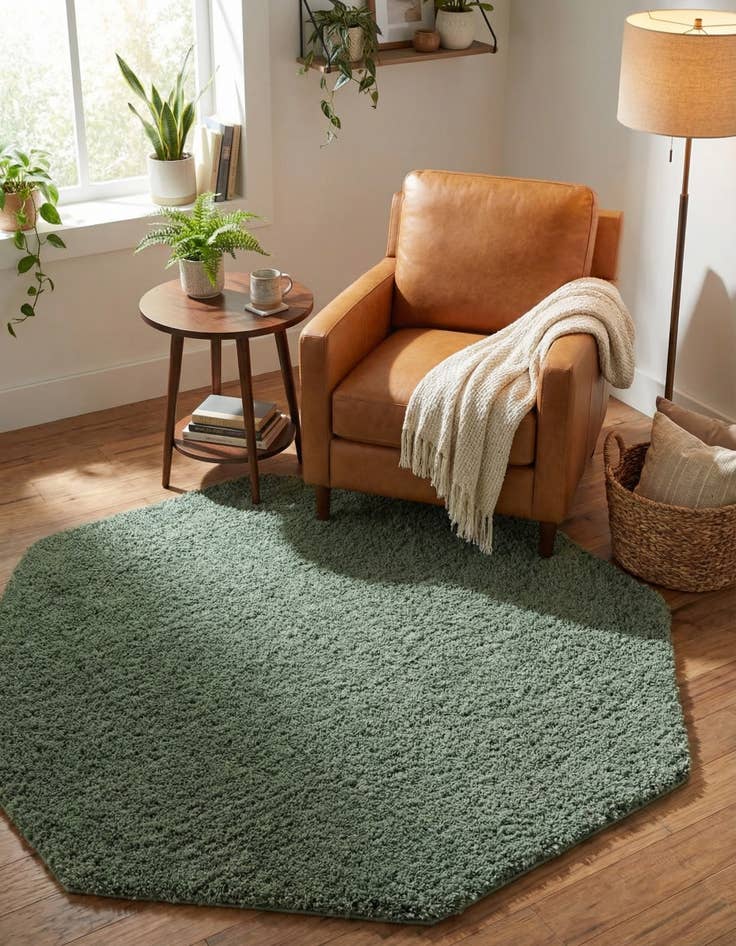 Detail image of 6' x 6' Everyday Shag Octagon Rug