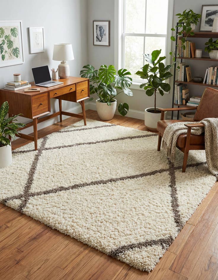 Detail image of 8' x 8' Infinity Shag Square Rug