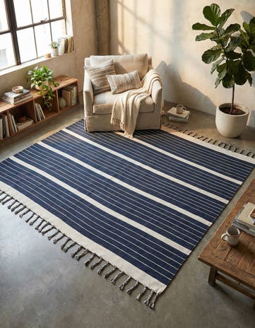 10' x 10' Hand Woven Chindi Cotton Square Rug