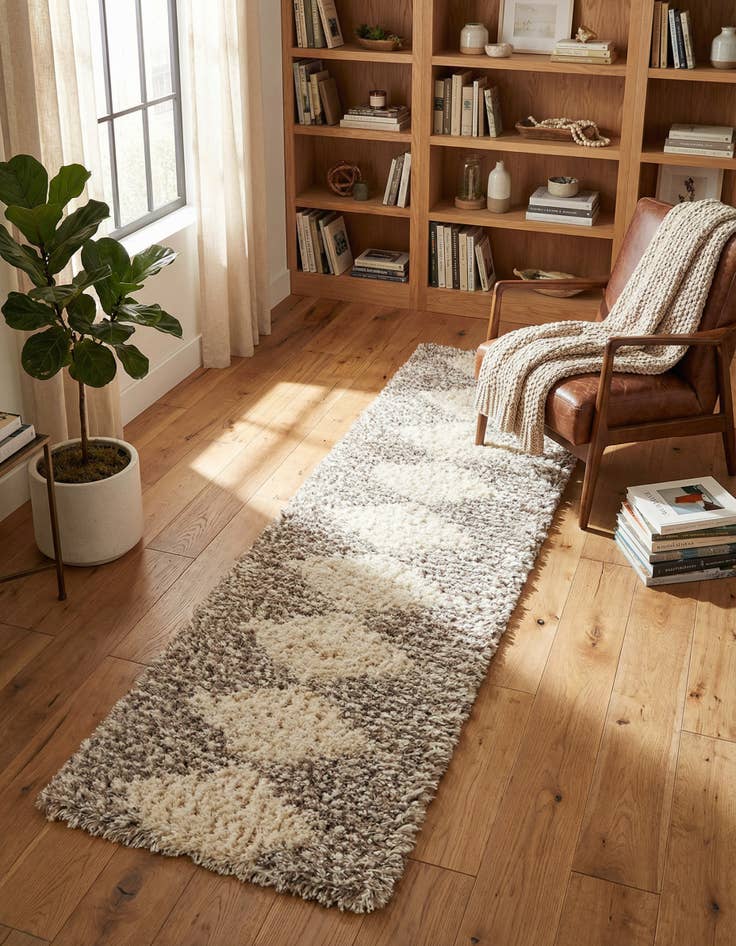 Detail image of 2' 7 x 10' Infinity Shag Runner Rug