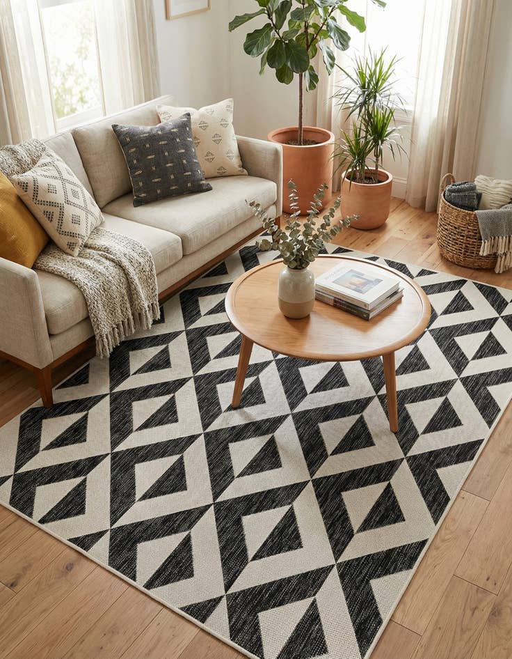 Detail image of 5' 3 x 8'  Washable Jill Zarin Napa Indoor / Outdoor Rug