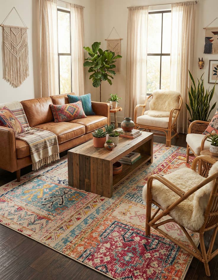 Detail image of 8' x 10' Washable El Paso Rug