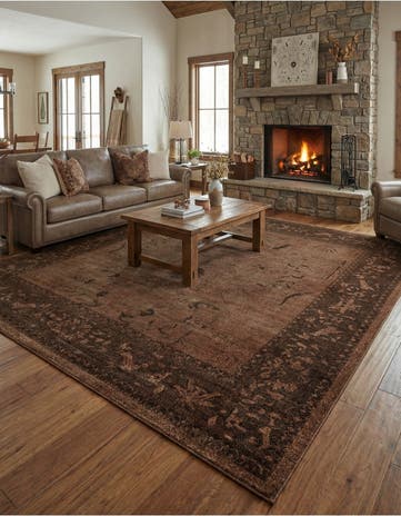 Brown Vista Square Rug