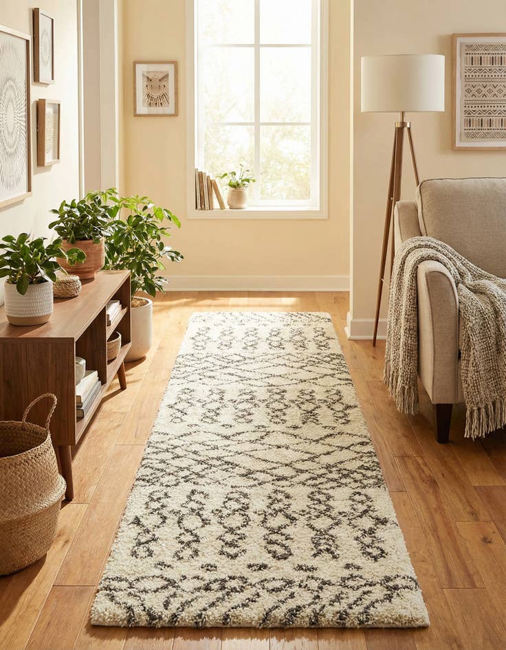 Detail image of 2' 7 x 10' Marrakesh Shag Runner Rug