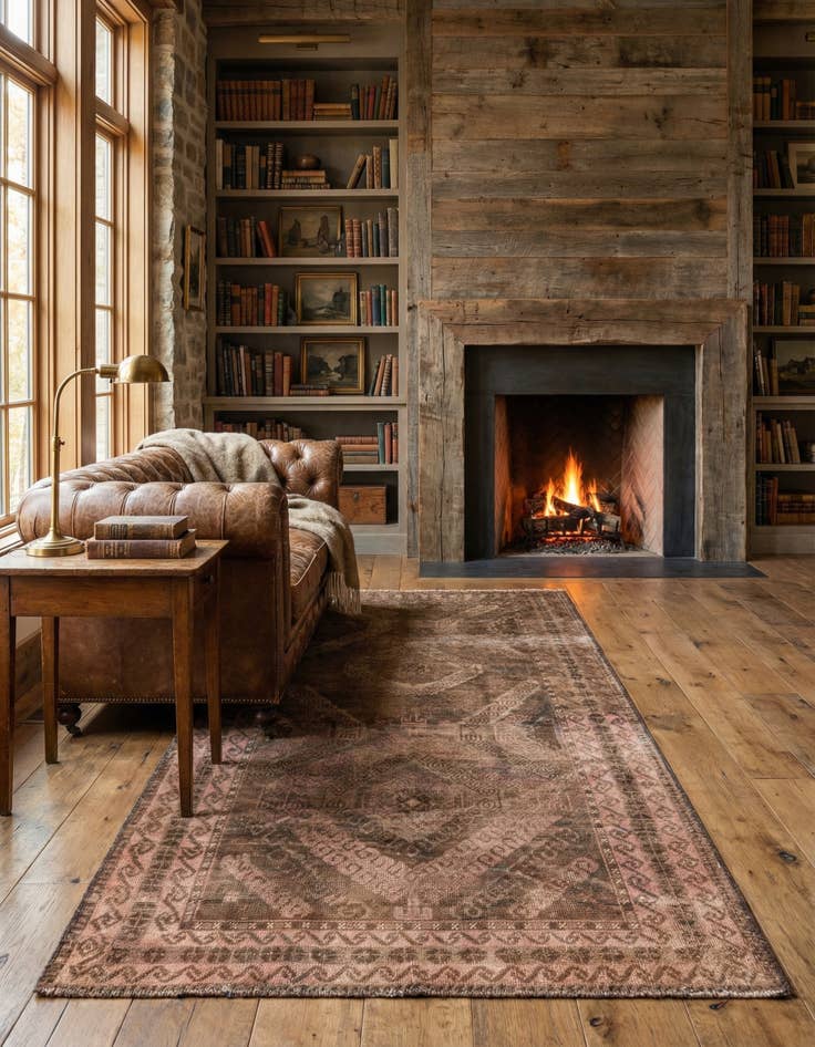 Detail image of 3' 8 x 5' 9 Hand Knotted Ultra Vintage Persian Wool Rug