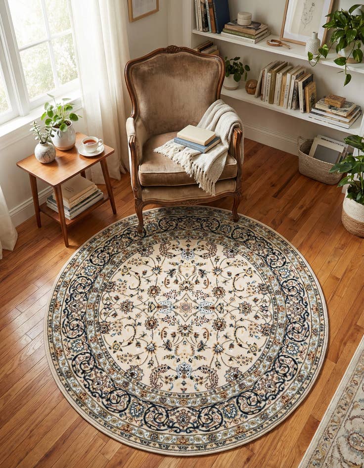 Detail image of  4' x 4' Nain Design Round Rug
