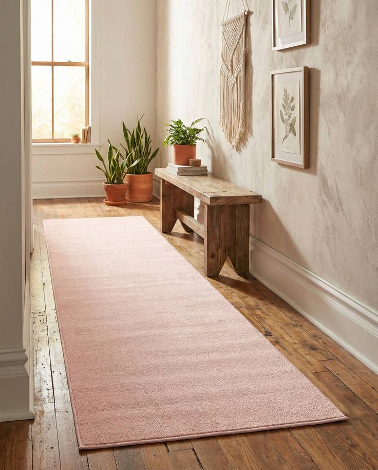 Detailfoto van 60cm x 245cm Everyday Solid Loper Vloerkleed