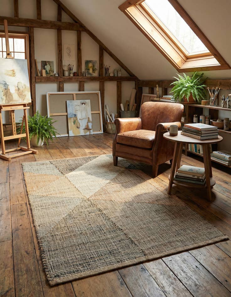 Detail image of 3' 1 x 5' 1  Hand Woven Kilim Jute Rug