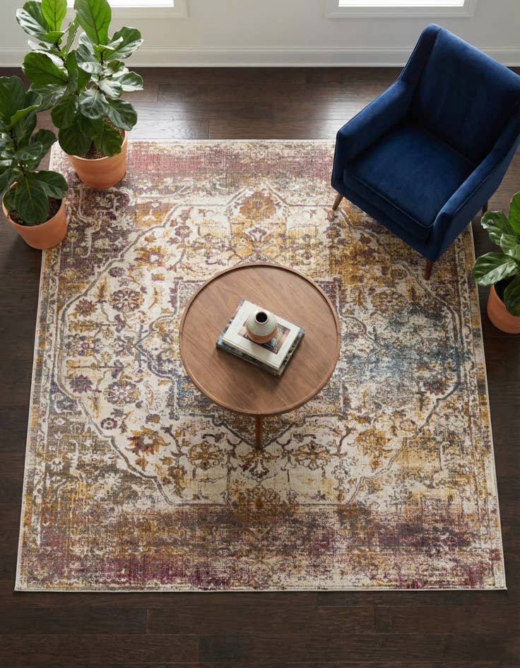 Detail image of 7' 10 x 7' 10 Deepa Square Rug