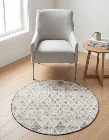 Gray Arlo Round Rug