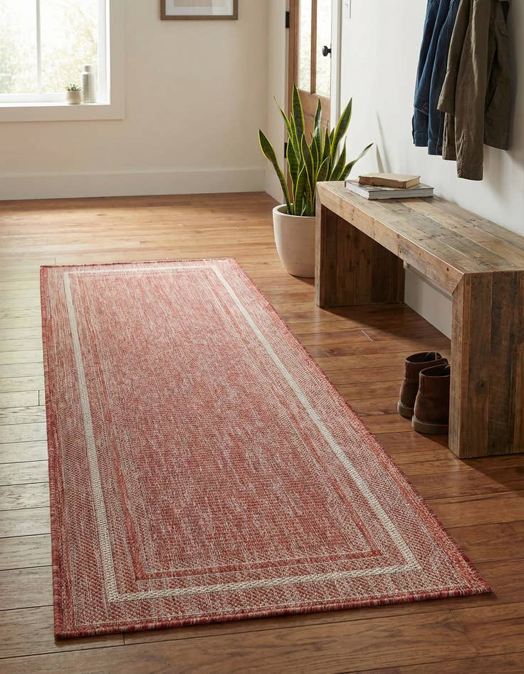 Detail image of 2' x 6' Washable Border Indoor / Outdoor Runner Rug