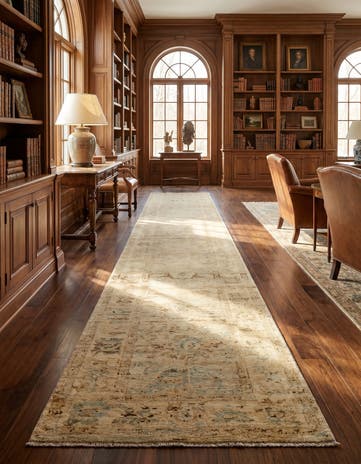 2' 7 x 19' Oushak Wool Runner Rug