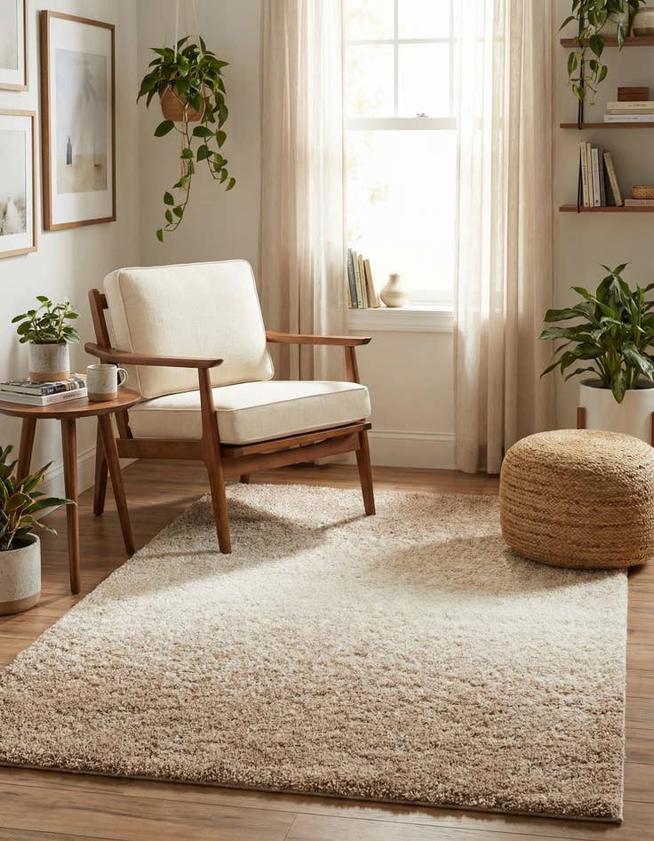 Detail image of 5' 3 x 8' Soft Touch Shag Rug