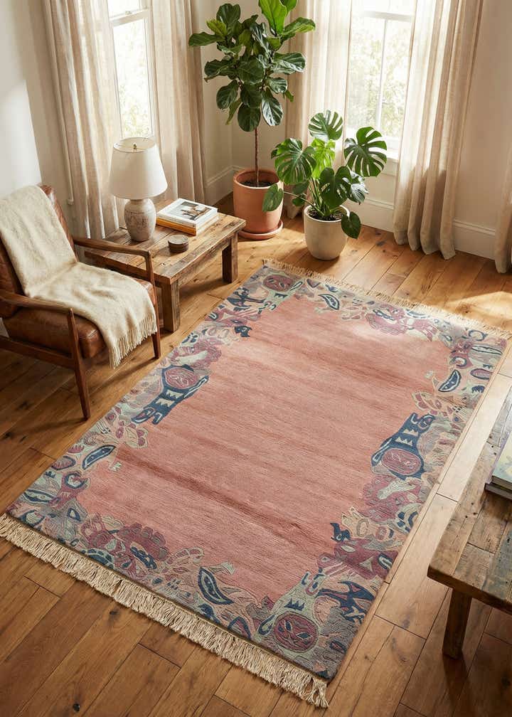 4' 2 x 5' 10 Hand Knotted Nepal Wool Rug