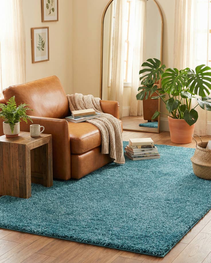 Detail image of 5' 3 x 8' Soft Solid Shag Rug
