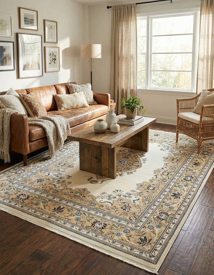 Detail image of 7' 10 x 10' Nain Design Rug