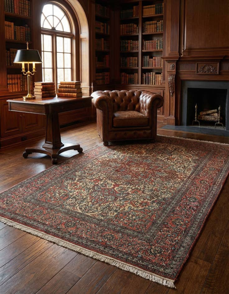 Detail image of 4' 10 x 7' 1 Kashan Rug