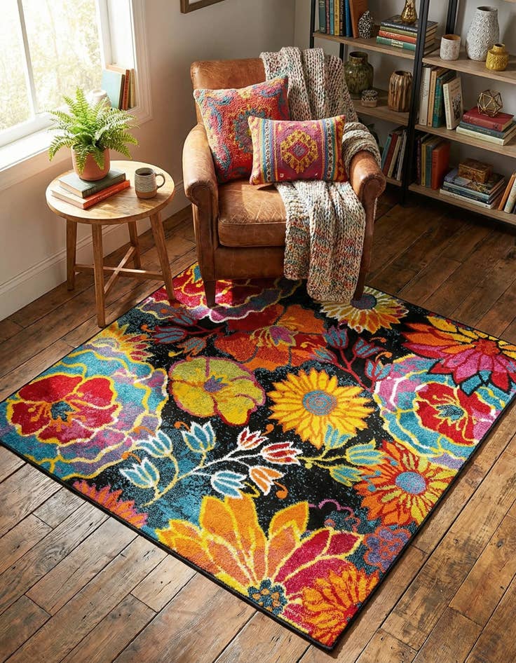 Detail image of 4' x 4' Florence Square Rug