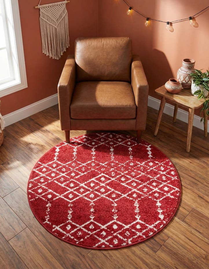 3' x 3' Paxon Trellis Round Rug