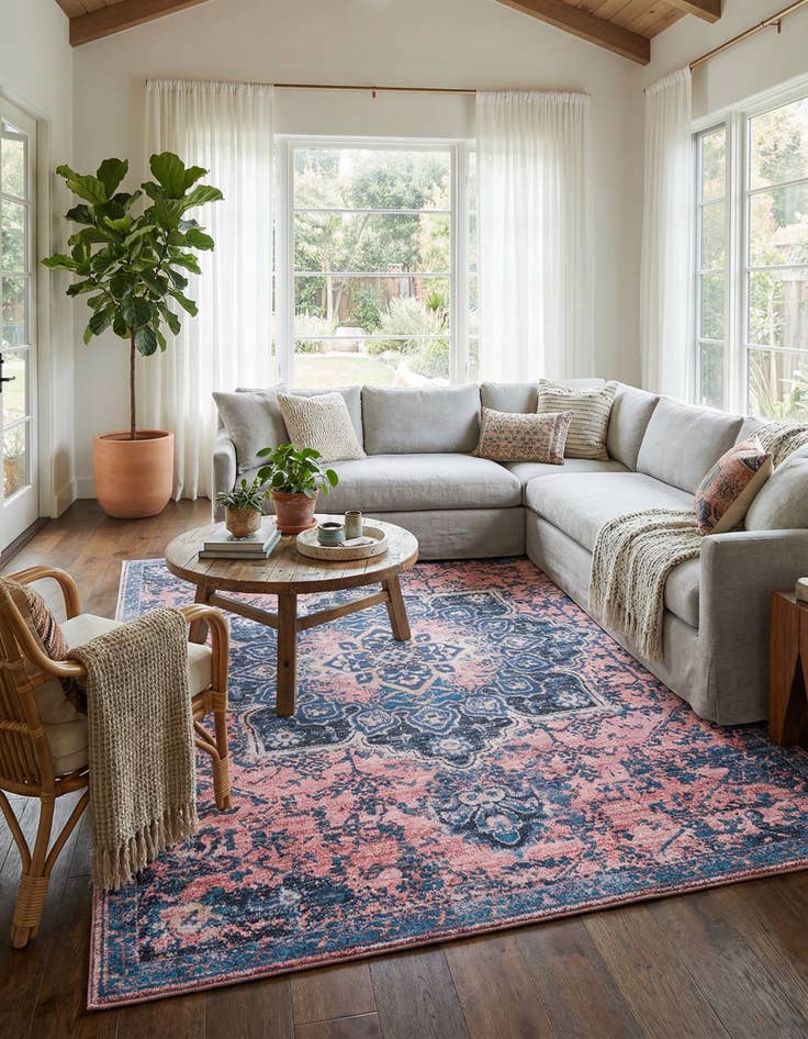 Detail image of 10' 6 x 14'  Washable Renaissance Rug