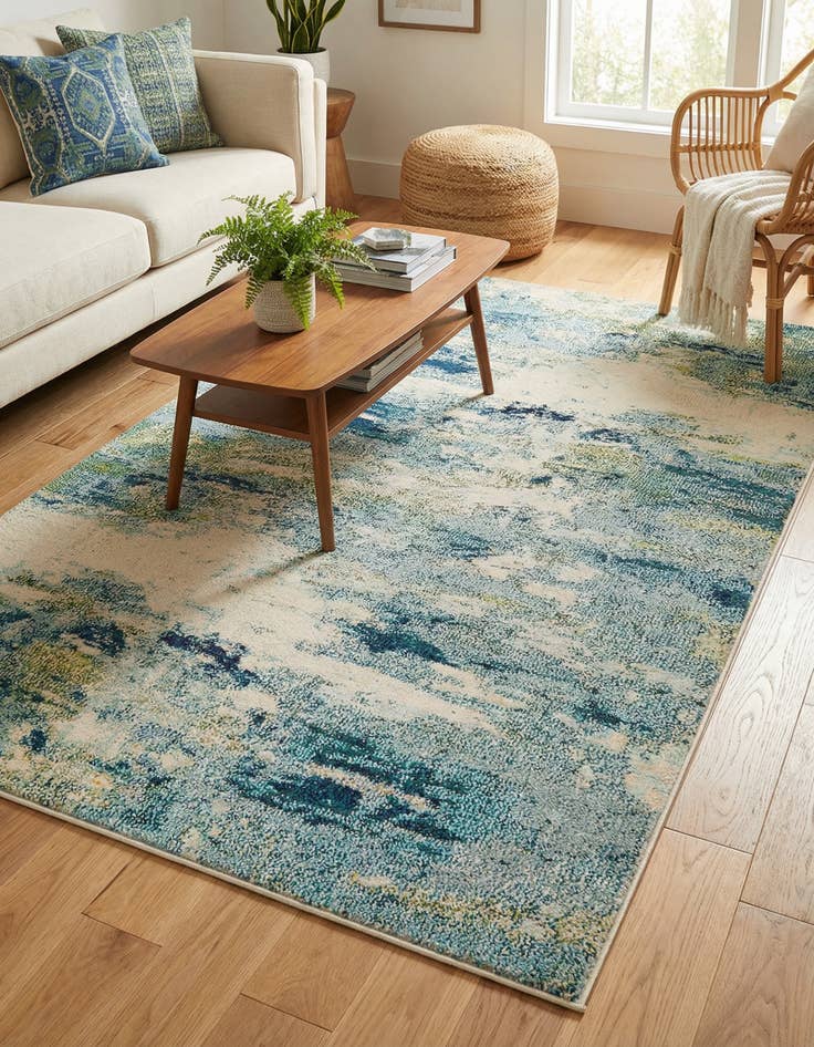 Detail image of 4' x 6' Washable Theia Rug