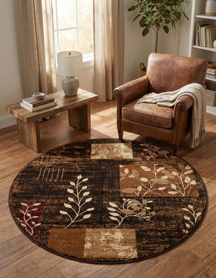 Detail image of 5' 3 x 5' 3 Cafe Round Rug