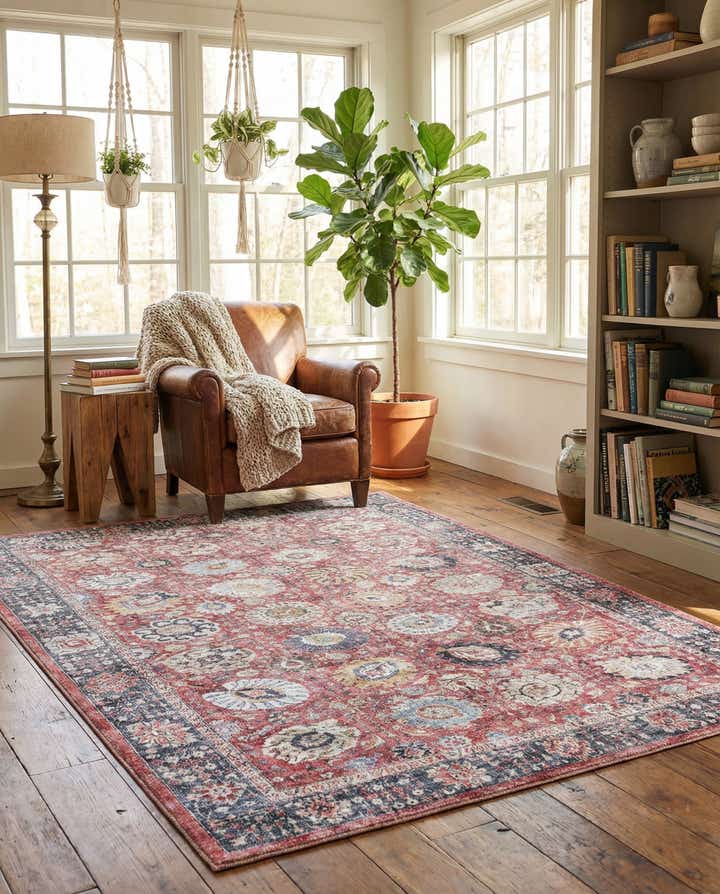 6' 1 x 9' Washable Timeless Rug