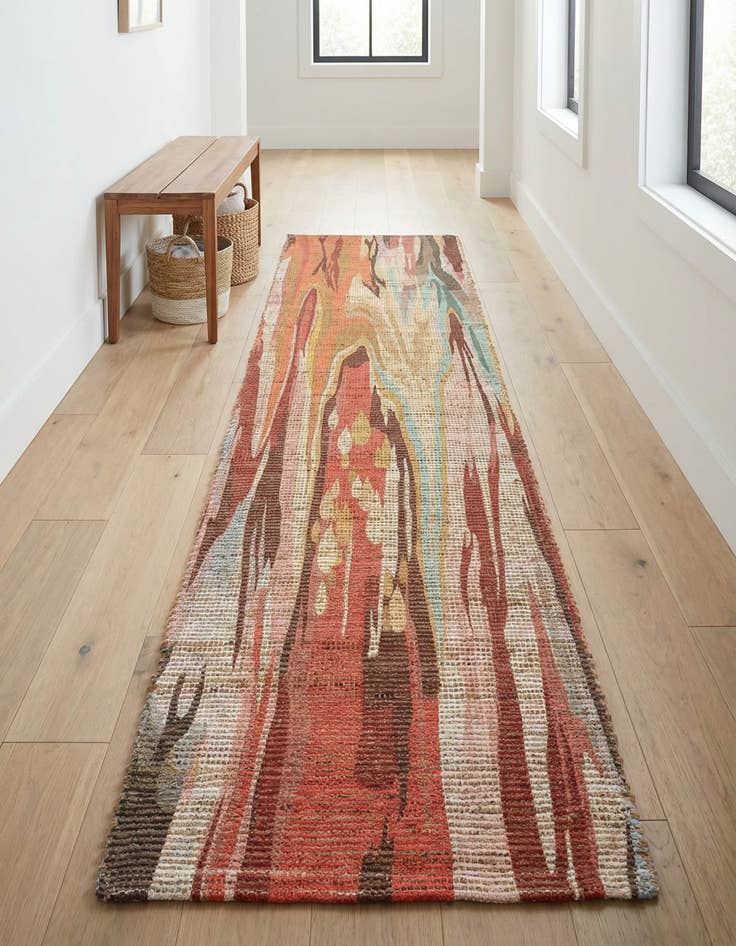 Detail image of  2' 2 x 8' Chenille Jute Runner Rug