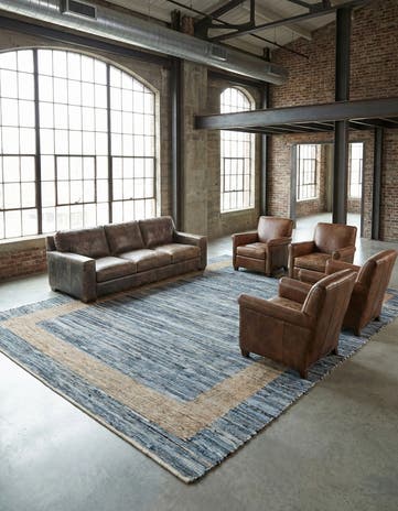 10' x 14' 1 Hand Woven Chindi Jute Rug
