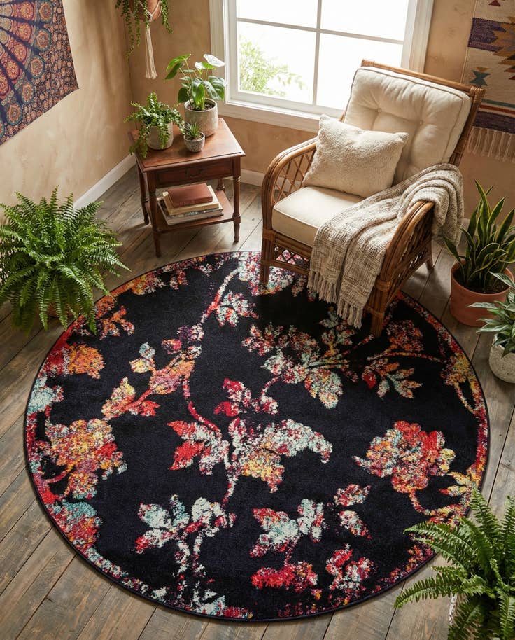 Detail image of 5' 3 x 5' 3 Madeline Round Rug
