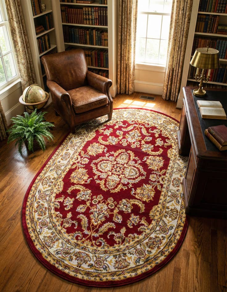 Detail image of 4' 1 x 6' 1 Aditi Oval Rug