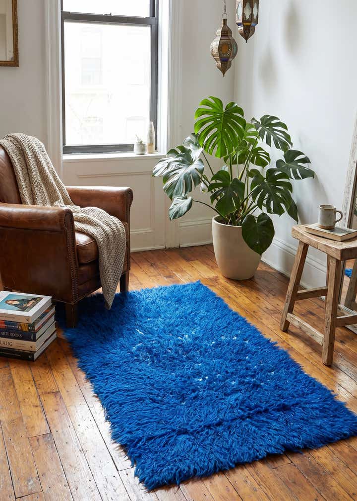 2' 4 x 4' 5 Hand Knotted Moroccan Wool Rug