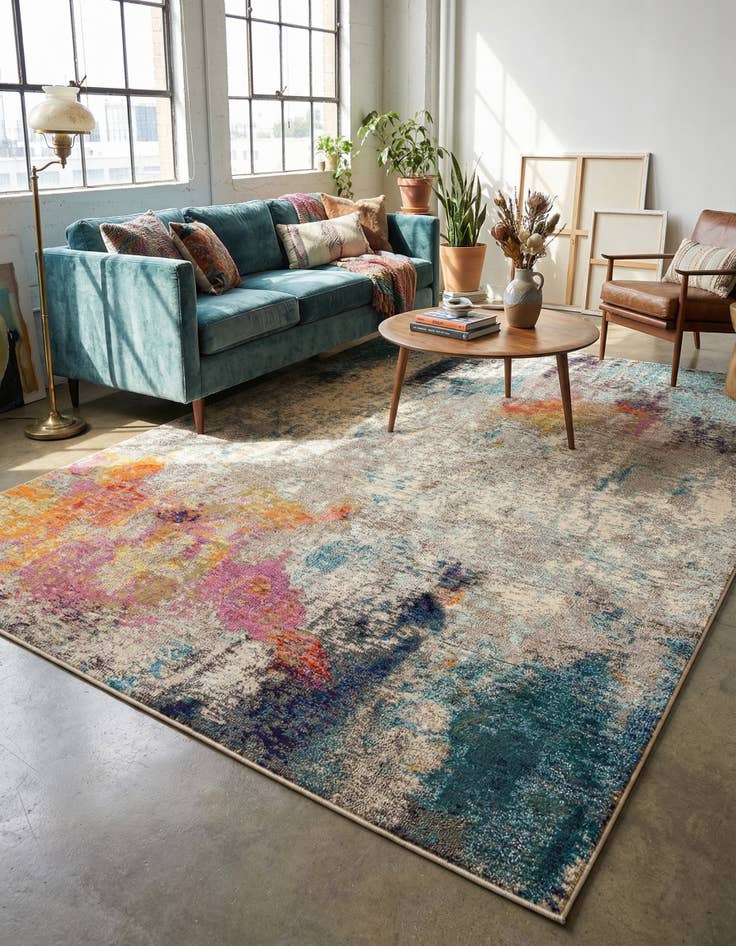 Detail image of 9' x 12' 2  Washable Spectrum Rug