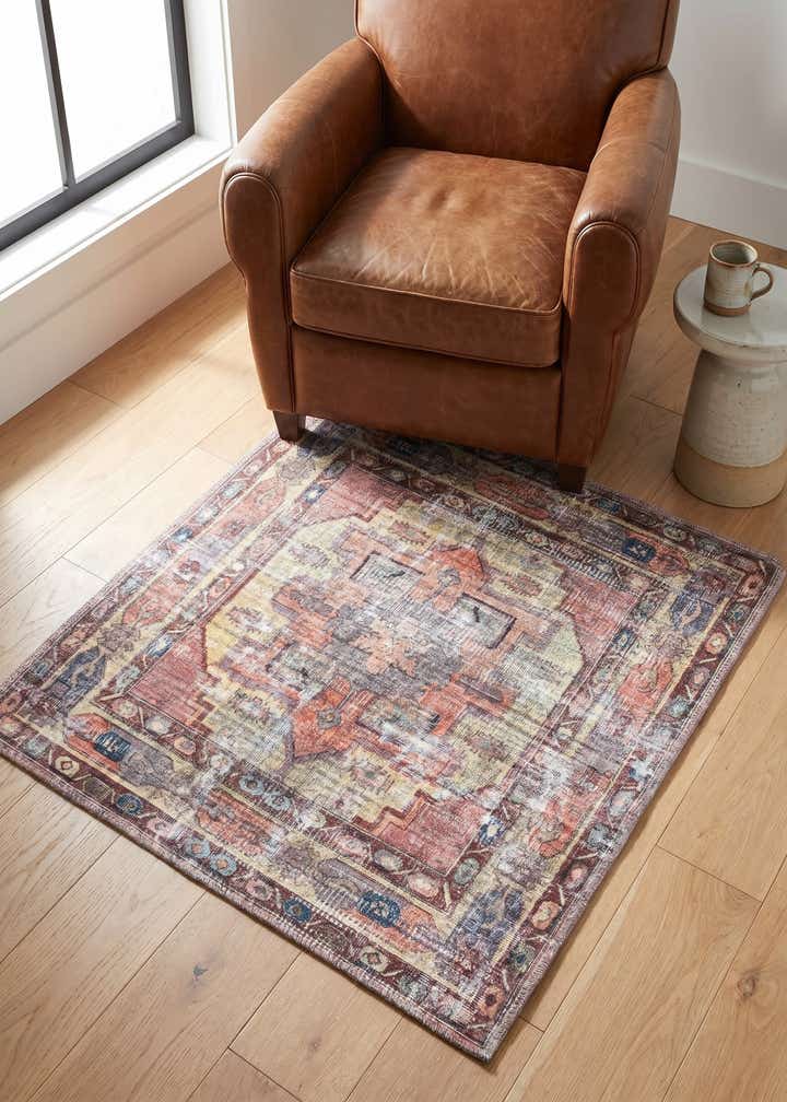 3' 3 x 3' 3 Washable Maahru Square Rug