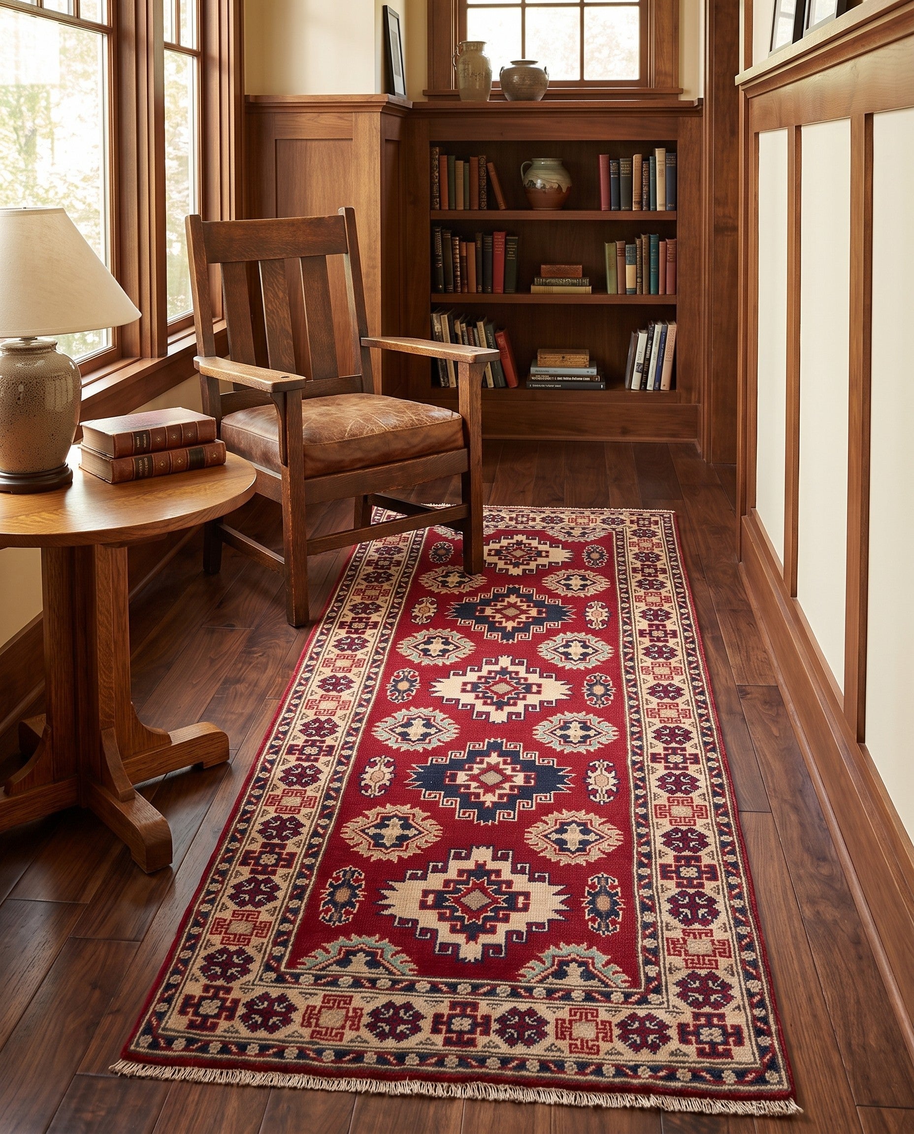 85cm x 200cm Hand Knotted Kazak Runner Rug