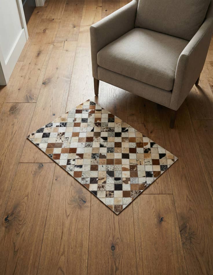 Detail image of 2' x 3' Cowhide Leather Rug