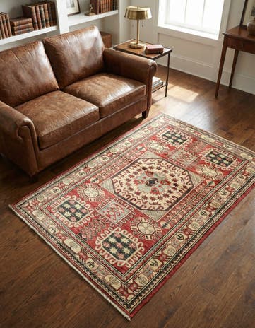 3' 5 x 5' 1 Hand Knotted Kazak Rug