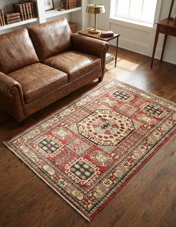 3' 5 x 5' 1 Hand Knotted Kazak Rug