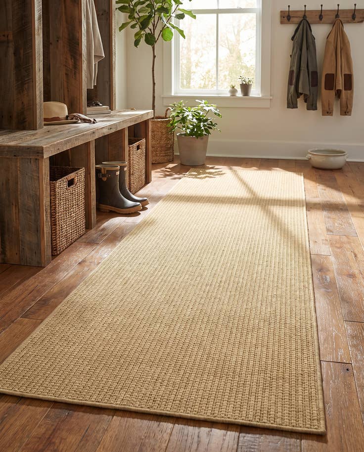 Detail image of 2' x 8' Monochromatic Bouclee Runner Rug